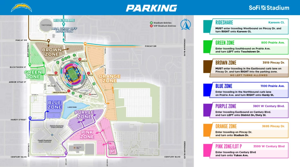 SoFi Stadium Capacity Seating, location & Parking at the Newest NFL venue