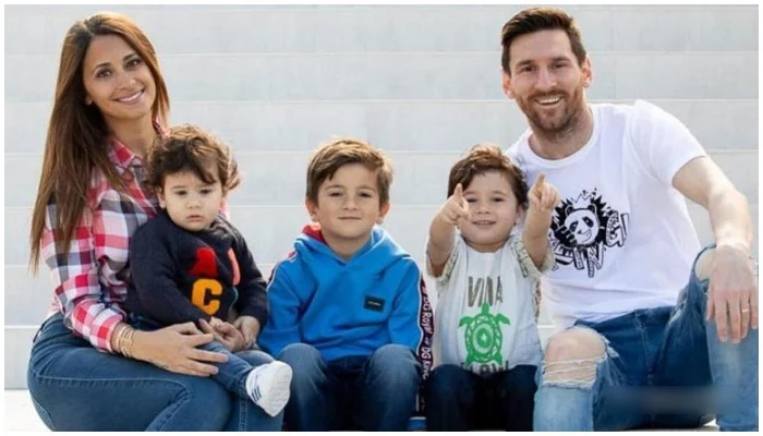 Messi with his Family