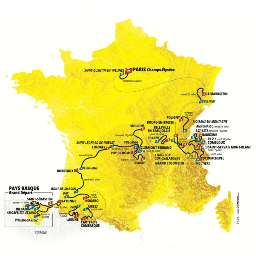 Route Of 2023 Tour de France