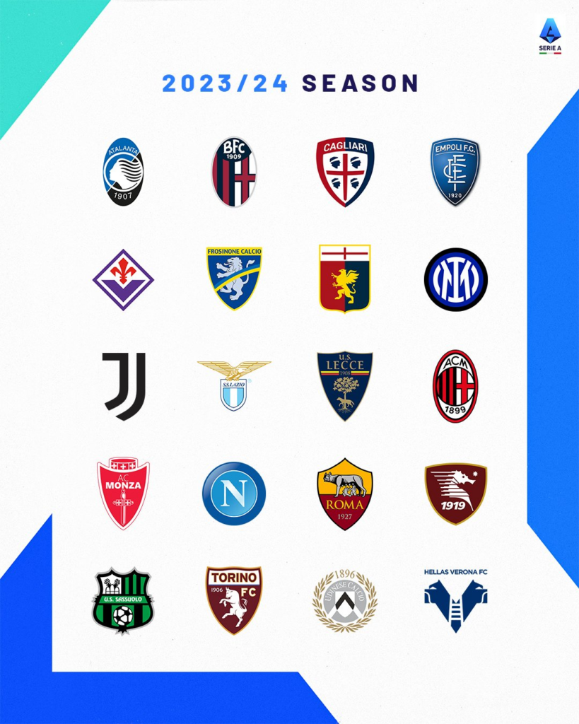 Participating Teams in the 2023/24 Serie A Season