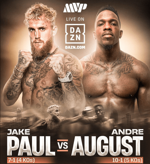 Watch Jake Paul vs Andre August Live on DAZN in Australia